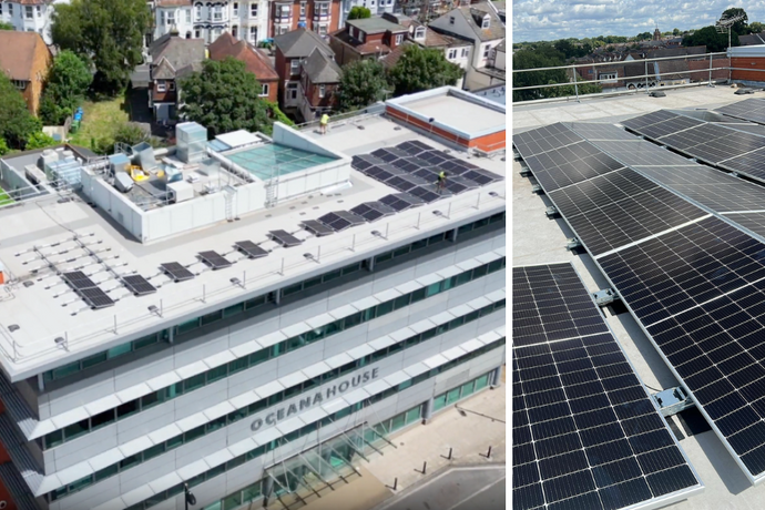 Solar solution for modern office building in Southampton